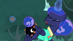 Size: 1920x1080 | Tagged: safe, screencap, character:princess luna, species:pony, episode:between dark and dawn, g4, my little pony: friendship is magic, burrs, butt, literal butthurt, moonbutt, pain, plot, stingbush seed pods