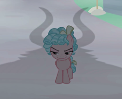 Size: 1110x905 | Tagged: safe, screencap, character:cozy glow, character:lord tirek, species:pegasus, species:pony, episode:the summer sun setback, g4, my little pony: friendship is magic, cropped, evil, female, filly, pure concentrated unfiltered evil of the utmost potency, pure unfiltered evil, shadow, smiling, smirk, symbolism