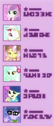 Size: 158x366 | Tagged: safe, screencap, character:bon bon, character:bulk biceps, character:lyra heartstrings, character:microchips, character:sweetie belle, character:sweetie drops, character:vignette valencia, episode:festival looks, g4, my little pony:equestria girls, cropped, female, glasses, male, vignette valencia