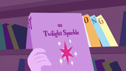 Size: 1920x1080 | Tagged: safe, screencap, character:twilight sparkle, equestria girls:equestria girls, g4, my little pony:equestria girls, book, bookshelf, credits, cutie mark, opening, text, theme song