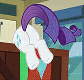 Size: 167x159 | Tagged: safe, screencap, character:rarity, species:pony, species:unicorn, episode:dragon dropped, g4, my little pony: friendship is magic, animated, behaving like a cat, butt, cropped, cute, female, gif, gif for breezies, loop, picture for breezies, plot, post office, raribetes, rearity, solo