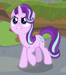 Size: 572x653 | Tagged: safe, screencap, character:starlight glimmer, episode:a horse shoe-in, g4, my little pony: friendship is magic, angry, cropped, cute, cute when angry, cutie mark, looking up, madorable, raised hoof, serious, serious face, solo