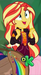 Size: 514x938 | Tagged: safe, screencap, character:fluttershy, character:sunset shimmer, character:twilight sparkle, character:twilight sparkle (scitwi), species:eqg human, equestria girls:sunset's backstage pass, g4, my little pony:equestria girls, cropped, offscreen character, spanking, you know for kids