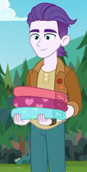 Size: 328x649 | Tagged: safe, screencap, episode:accountibilibuddies, g4, my little pony:equestria girls, accountibilibuddies: snips, clothing, cropped, dirk thistleweed, male, pants, smiling