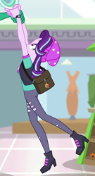 Size: 420x780 | Tagged: safe, screencap, character:juniper montage, character:starlight glimmer, equestria girls:mirror magic, g4, my little pony:equestria girls, cropped, female, mirror, solo focus