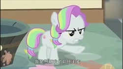 Size: 496x280 | Tagged: safe, screencap, character:coconut cream, species:pony, episode:fame and misfortune, g4, my little pony: friendship is magic, chinese, solo, subtitles