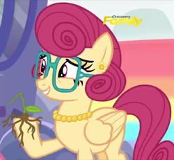 Size: 476x439 | Tagged: safe, screencap, character:posey shy, species:pony, episode:flutter brutter, g4, my little pony: friendship is magic, cropped, discovery family logo, solo