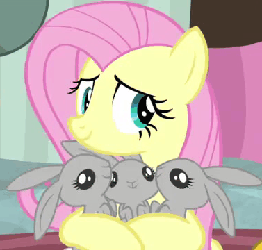 Size: 377x360 | Tagged: safe, screencap, character:fluttershy, species:rabbit, episode:teacher of the month, ^u^, animal, animated, cropped, cute, dawwww, hnnng, hug, nuzzling, pure, shyabetes, sweet dreams fuel, teacher of the month (episode), weapons-grade cute, wholesome