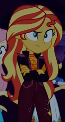Size: 270x503 | Tagged: safe, screencap, character:fluttershy, character:rarity, character:sunset shimmer, equestria girls:sunset's backstage pass, g4, my little pony:equestria girls, cropped