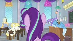 Size: 1280x720 | Tagged: safe, screencap, character:starlight glimmer, character:summer breeze, character:trixie, species:pony, episode:a horse shoe-in, g4, my little pony: friendship is magic