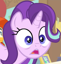 Size: 1027x1080 | Tagged: safe, screencap, character:starlight glimmer, character:sunburst, species:pony, species:unicorn, episode:a horse shoe-in, g4, my little pony: friendship is magic, about to cry, cropped, faec, female, imminent crying, male, mare, open mouth, phyllis no!, reaction image, sad, stallion, starlight glimmer is best facemaker