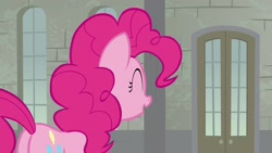 Size: 1920x1080 | Tagged: safe, screencap, character:pinkie pie, species:pony, episode:the last laugh, g4, my little pony: friendship is magic, factory, gag factory, solo