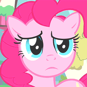 Size: 281x281 | Tagged: safe, screencap, character:pinkie pie, species:earth pony, species:pony, episode:a friend in deed, g4, my little pony: friendship is magic, animated, cropped, cute, diapinkes, eye shimmer, floppy ears, gif, puppy dog eyes, sad, sadorable, solo