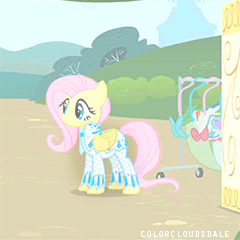 Size: 240x240 | Tagged: safe, screencap, character:fluttershy, species:pegasus, species:pony, episode:green isn't your color, g4, my little pony: friendship is magic, animated, gif, nudie suit, solo
