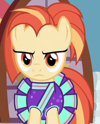 Size: 802x996 | Tagged: safe, screencap, character:shimmy shake, species:pony, episode:2-4-6 greaaat, cheerleader outfit, clothing, cropped, solo