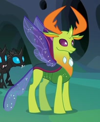 Size: 590x720 | Tagged: safe, screencap, character:thorax, species:changeling, species:reformed changeling, episode:to where and back again, g4, my little pony: friendship is magic, changeling king, cropped, fabulous, male