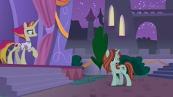 Size: 1920x1080 | Tagged: safe, screencap, character:crackle cosette, character:fire flare, character:queen chrysalis, species:pony, episode:the summer sun setback, g4, my little pony: friendship is magic, disguise, disguised changeling