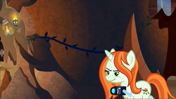 Size: 1920x1080 | Tagged: safe, screencap, character:crackle cosette, character:queen chrysalis, species:pony, species:unicorn, episode:the ending of the end, g4, my little pony: friendship is magic, leak, camera, cave, disguise, disguised changeling