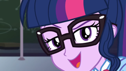 Size: 1280x720 | Tagged: safe, screencap, character:twilight sparkle, character:twilight sparkle (scitwi), species:eqg human, episode:do it for the ponygram!, g4, my little pony:equestria girls, close-up, female, science, smuglight sparkle, solo