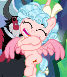 Size: 700x810 | Tagged: safe, screencap, character:cozy glow, character:lord tirek, species:alicorn, species:pony, episode:the ending of the end, g4, my little pony: friendship is magic, leak, adorable face, alicornified, bewitching bell, cozybetes, cozycorn, cropped, cute, golly, grogar's bell, race swap, spoiler
