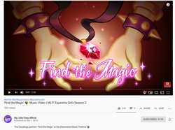 Size: 1353x1009 | Tagged: safe, screencap, character:adagio dazzle, episode:find the magic, g4, my little pony:equestria girls, gem, hand, jewelry, pendant, siren gem, solo, the dazzlings have returned, title card, youtube link