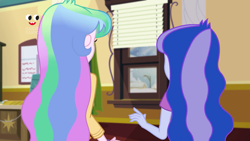Size: 1912x1080 | Tagged: safe, screencap, character:princess celestia, character:princess luna, character:principal celestia, character:vice principal luna, equestria girls:holidays unwrapped, g4, my little pony:equestria girls, blizzard or bust, celestia's office, plusplus, vice principal luna