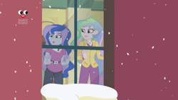 Size: 1912x1080 | Tagged: safe, screencap, character:princess celestia, character:princess luna, character:principal celestia, character:vice principal luna, equestria girls:holidays unwrapped, g4, my little pony:equestria girls, :o, blizzard or bust, celestia's office, female, lidded eyes, open mouth, plusplus, vice principal luna