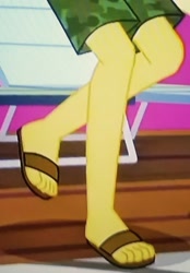 Size: 1866x2677 | Tagged: safe, screencap, character:sandalwood, episode:i'm on a yacht, g4, my little pony:equestria girls, clothing, cropped, feet, legs, male, male feet, pictures of legs, sandals, shorts, toes