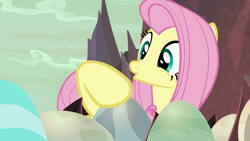 Size: 1920x1080 | Tagged: safe, screencap, character:fluttershy, species:pegasus, species:pony, episode:sweet and smoky, g4, my little pony: friendship is magic, cute, dragon egg, egg, female, mare, shyabetes, solo
