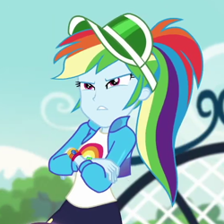 Size: 540x540 | Tagged: safe, screencap, character:rainbow dash, episode:festival looks, g4, my little pony:equestria girls, cropped, crossed arms, female, solo