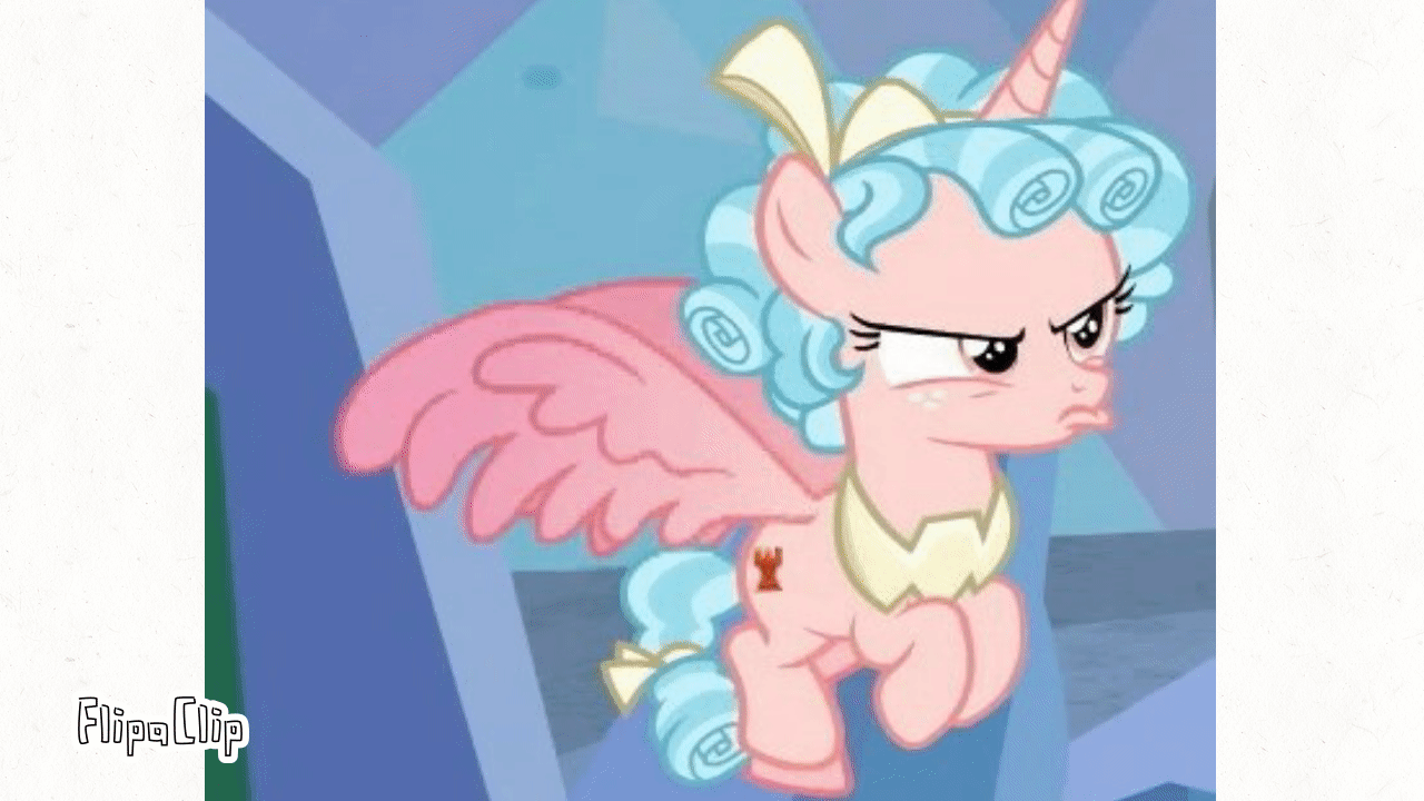 Size: 1280x720 | Tagged: safe, screencap, character:cozy glow, species:alicorn, species:pony, episode:the ending of the end, g4, my little pony: friendship is magic, leak, alicornified, angry, animated, cozy glow is not amused, cozycorn, evil, flipaclip, giant demon alicorn cozy glow, gif, race swap