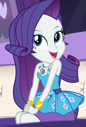 Size: 734x1080 | Tagged: safe, screencap, character:rarity, episode:driving miss shimmer, g4, my little pony:equestria girls, beautiful, bracelet, choose your own ending (season 1), cropped, cute, driving miss shimmer: rarity, female, geode of shielding, jewelry, limousine, magical geodes, open mouth, pencil skirt, raribetes, smiling, solo