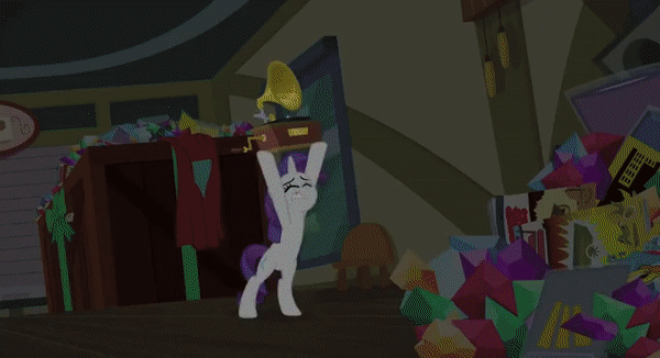 Size: 600x326 | Tagged: safe, screencap, character:rarity, species:pony, episode:dragon dropped, g4, my little pony: friendship is magic, animated, apology, drama queen, dramatic, dramatic lighting, faec, floppy ears, gif, gramophone, kneeling, marshmelodrama, melodramatic, open mouth, sad, solo, spotlight