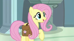 Size: 1920x1080 | Tagged: safe, screencap, character:fluttershy, species:pony, episode:daring doubt, g4, my little pony: friendship is magic, rainbow dash's house, saddle bag