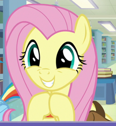 Size: 506x549 | Tagged: safe, screencap, character:fluttershy, species:pony, episode:daring doubt, g4, my little pony: friendship is magic, cropped, cute, shyabetes