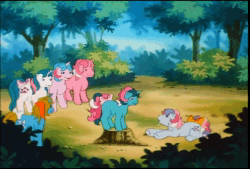 Size: 720x486 | Tagged: safe, screencap, character:fizzy, character:galaxy (g1), character:gusty, character:ribbon (g1), character:sweet stuff, species:earth pony, species:pony, species:unicorn, episode:sweet stuff and the treasure hunt, g1, animated, animation error, female, mare, sad, sound, webm