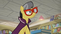 Size: 1920x1080 | Tagged: safe, screencap, character:a.k. yearling, species:pony, episode:daring doubt, g4, my little pony: friendship is magic, book, bookshelf, solo