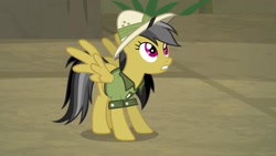 Size: 1920x1080 | Tagged: safe, screencap, character:daring do, species:pegasus, species:pony, episode:daring doubt, g4, my little pony: friendship is magic, clothing, female, hat, pith helmet, solo