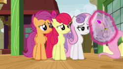 Size: 1920x1080 | Tagged: safe, screencap, character:apple bloom, character:scootaloo, character:sweetie belle, species:earth pony, species:pegasus, species:pony, species:unicorn, episode:growing up is hard to do, g4, my little pony: friendship is magic, animated, apple bloom's bow, bow, crystal, eyes closed, flower, hair bow, magic, magic flower, magic glow, older, older apple bloom, older cmc, older scootaloo, older sweetie belle, sound, train station, webm, wings, wish, wishing flower