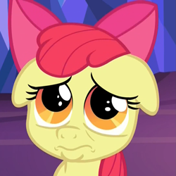 Size: 1079x1078 | Tagged: safe, screencap, character:apple bloom, species:earth pony, species:pony, episode:growing up is hard to do, g4, my little pony: friendship is magic, adorabloom, begging, cropped, cute, faec, female, filly, floppy ears, frown, pouting, pouty lips, puppy dog eyes, sad, solo
