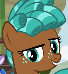 Size: 384x417 | Tagged: safe, screencap, character:spur, species:pegasus, species:pony, episode:growing up is hard to do, g4, my little pony: friendship is magic, bust, close-up, cropped, smug, solo
