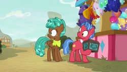 Size: 1920x1080 | Tagged: safe, screencap, character:biscuit, character:spur, species:pony, episode:growing up is hard to do, g4, my little pony: friendship is magic, box