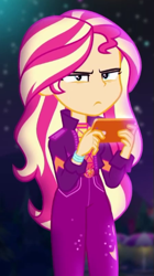 Size: 297x529 | Tagged: safe, screencap, character:sunset shimmer, episode:the last drop, g4, my little pony:equestria girls, cropped, shrunken pupils, solo, sunset is not amused, the last drop: sunset shimmer