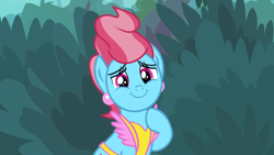 Size: 1600x900 | Tagged: safe, screencap, character:cup cake, species:earth pony, species:pony, episode:the big mac question, g4, my little pony: friendship is magic, apron, beautiful, clothing, cute, cute cake, dawwww, ear piercing, earring, female, hoof on chest, jewelry, lidded eyes, looking at you, mare, piercing, raised hoof, smiling, solo