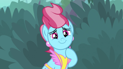 Size: 2020x1136 | Tagged: safe, screencap, character:cup cake, species:earth pony, species:pony, episode:the big mac question, g4, my little pony: friendship is magic, apron, beautiful, clothing, cute, cute cake, dawwww, ear piercing, earring, female, hoof on chest, jewelry, lidded eyes, looking at you, mare, piercing, raised hoof, smiling, solo