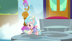 Size: 1280x720 | Tagged: safe, screencap, character:cozy glow, species:pegasus, species:pony, episode:school raze, g4, my little pony: friendship is magic, female, filly, mail, solo