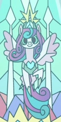 Size: 283x564 | Tagged: safe, screencap, character:princess flurry heart, species:alicorn, species:pony, episode:the last problem, g4, my little pony: friendship is magic, cropped, older, older flurry heart, stained glass, stained glass window