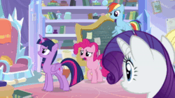 Size: 1920x1080 | Tagged: safe, screencap, character:pinkie pie, character:rainbow dash, character:rarity, character:twilight sparkle, character:twilight sparkle (alicorn), species:alicorn, species:earth pony, species:pegasus, species:pony, species:unicorn, episode:the ending of the end, g4, my little pony: friendship is magic, animated, pinky and the brain, reference, sound, webm, windigo