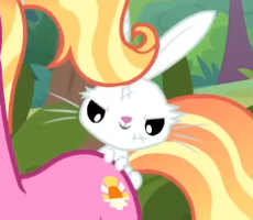 Size: 230x200 | Tagged: safe, screencap, character:luster dawn, species:pony, species:rabbit, species:unicorn, episode:the last problem, g4, my little pony: friendship is magic, animal, butt touch, cropped, female, mare, out of context, solo focus