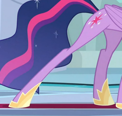 Size: 522x499 | Tagged: safe, screencap, character:twilight sparkle, character:twilight sparkle (alicorn), species:alicorn, species:pony, episode:the last problem, g4, my little pony: friendship is magic, animation error, cropped, cutie mark, leg, legs, older, older twilight, pictures of legs, princess twilight 2.0, solo